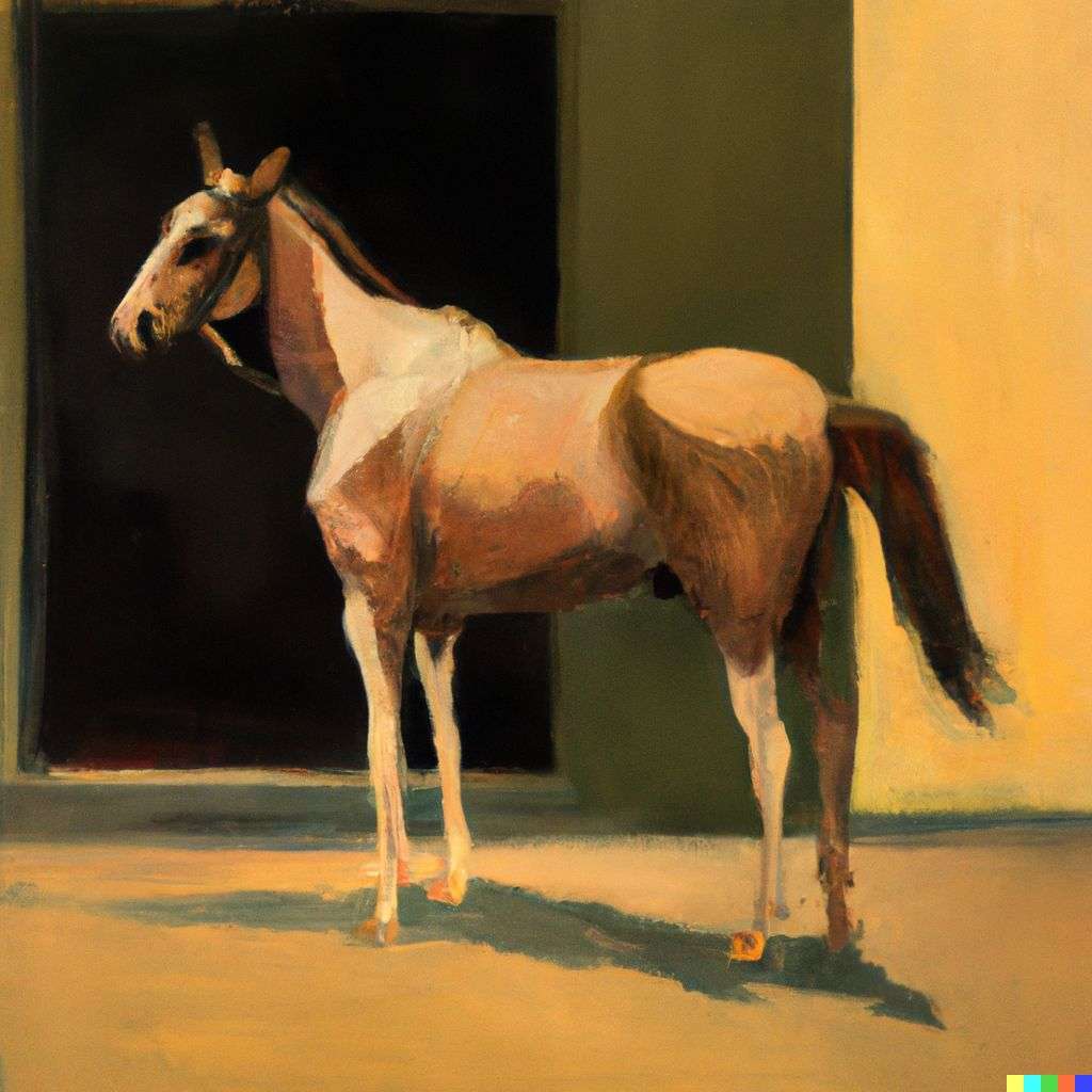 a horse, painting by Edward Hopper
